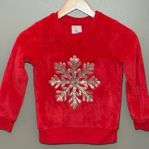 Red Snowflake Kids Sweater 7-8
